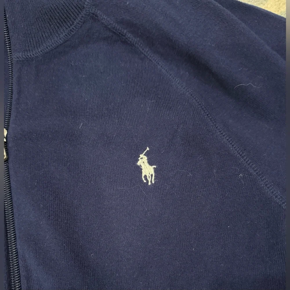 Polo by Ralph Lauren Navy Zip Up Sweater - Picture 3 of 6